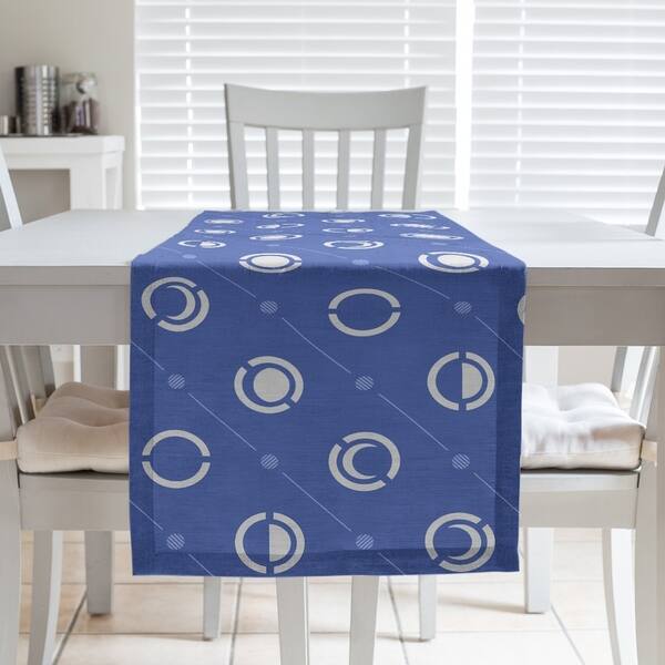 Shop Monochrome Moon Phases Pattern Table Runner On Sale Free