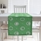 preview thumbnail 25 of 30, Monochrome Moon Phases Pattern Table Runner 16 x 72 - Cotton Blend - White & Green
