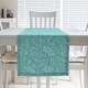 preview thumbnail 7 of 14, Classic Ditsy Floral Pattern Table Runner 16 x 72 - Cotton Blend - Teal