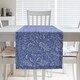 preview thumbnail 9 of 14, Classic Ditsy Floral Pattern Table Runner 16 x 72 - Cotton Blend - Blue