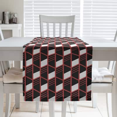 Classic Geometric Stripes Table Runner