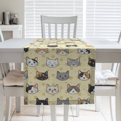 Kitty Cat Pattern Table Runner