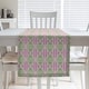 preview thumbnail 12 of 14, Full Color Lined Diamonds Table Runner 16 x 72 - Polyester - Pink & Green