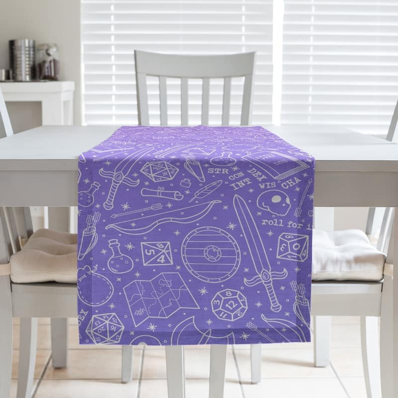 Ombre RPG Pattern Table Runner - 16 x 72 - Cotton Blend - Purple & Blue