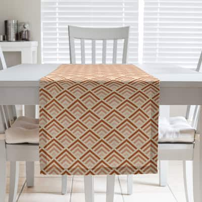 Classic Geometric Ombre Pattern Table Runner