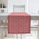 preview thumbnail 1 of 20, Monochrome Doily Pattern Table Runner 16 x 72 - Cotton Blend - Red