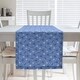 preview thumbnail 13 of 30, Classic Hexagonal Lattice Table Runner 16 x 72 - Cotton Blend - Blue