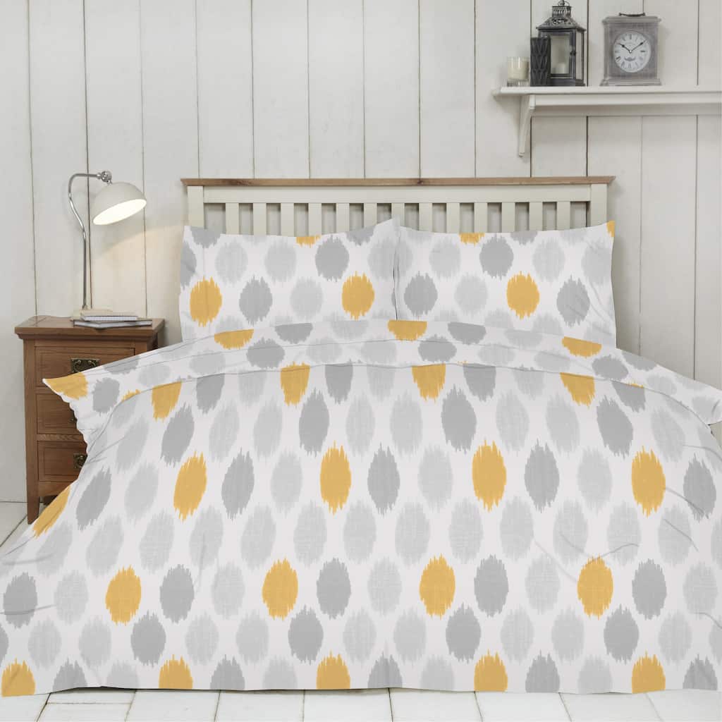 Delia & Cleo Ikat Dot Flannel Sheet Set