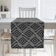 preview thumbnail 25 of 28, Square Maze Table Runner 16 x 72 - Cotton Blend - Black & White