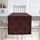 preview thumbnail 13 of 28, Square Maze Table Runner 16 x 72 - Cotton Blend - Black & Red