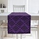 preview thumbnail 21 of 28, Square Maze Table Runner 16 x 72 - Polyester - Black & Purple