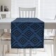 preview thumbnail 19 of 28, Square Maze Table Runner 16 x 72 - Cotton Blend - Black & Blue