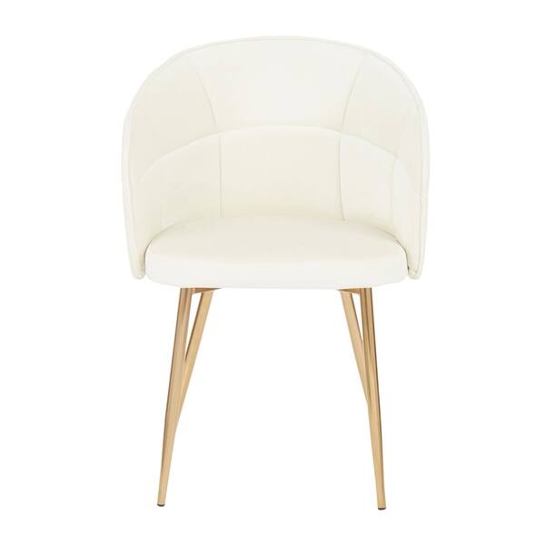slide 13 of 38, Silver Orchid Ralston Contemporary-Glam Velvet Upholstered Chair - N/A Cream