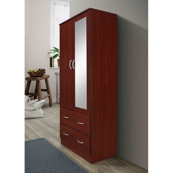 Mirror And Clothing Rod In Beech Armoire Bedroom Armoires Hodedah