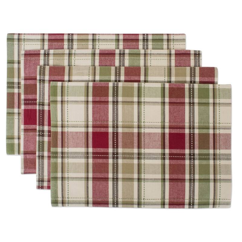 DII Homespun Plaid Placemat (Set of 4) - Homespun Plaid - Set of 4