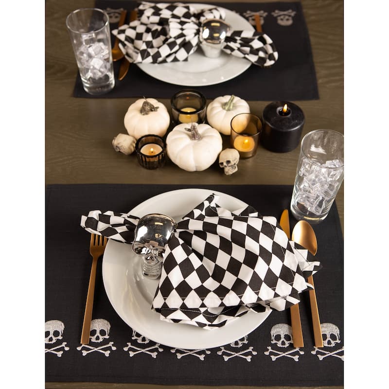 DII Skulls Embroidered Placemat (Set of 4)