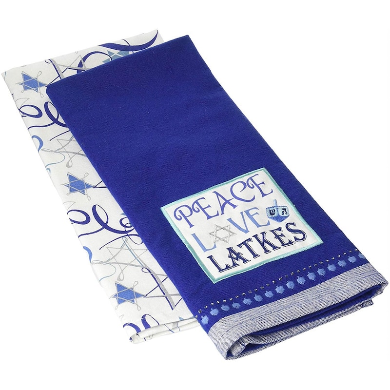 DII Peace Love Latkes Dishtowel (Set of 2) - Peace Love Latkes