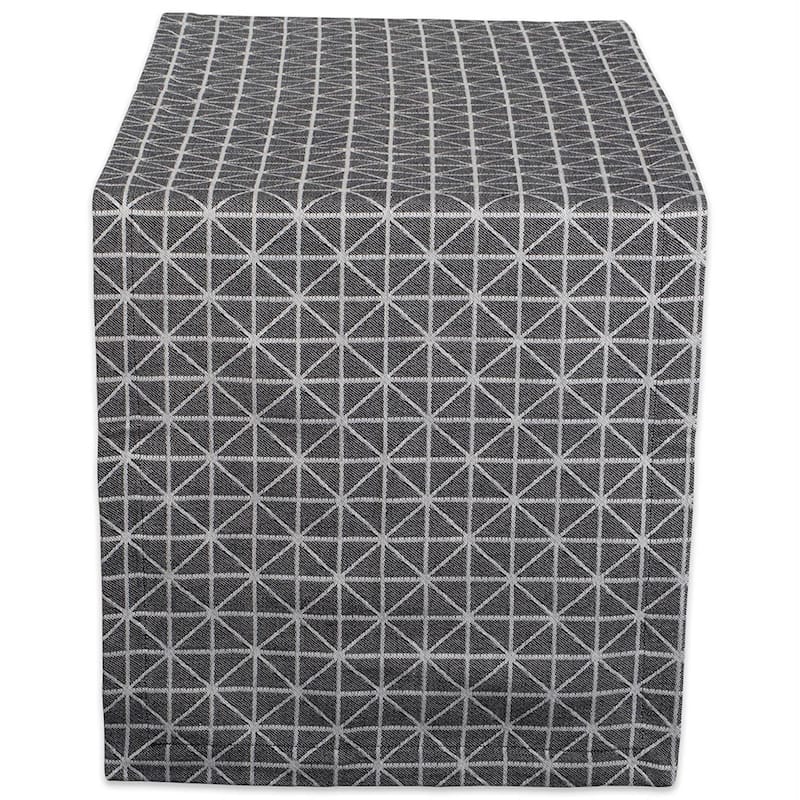 DII Black & White Table Runner - 14x108" - Triangle