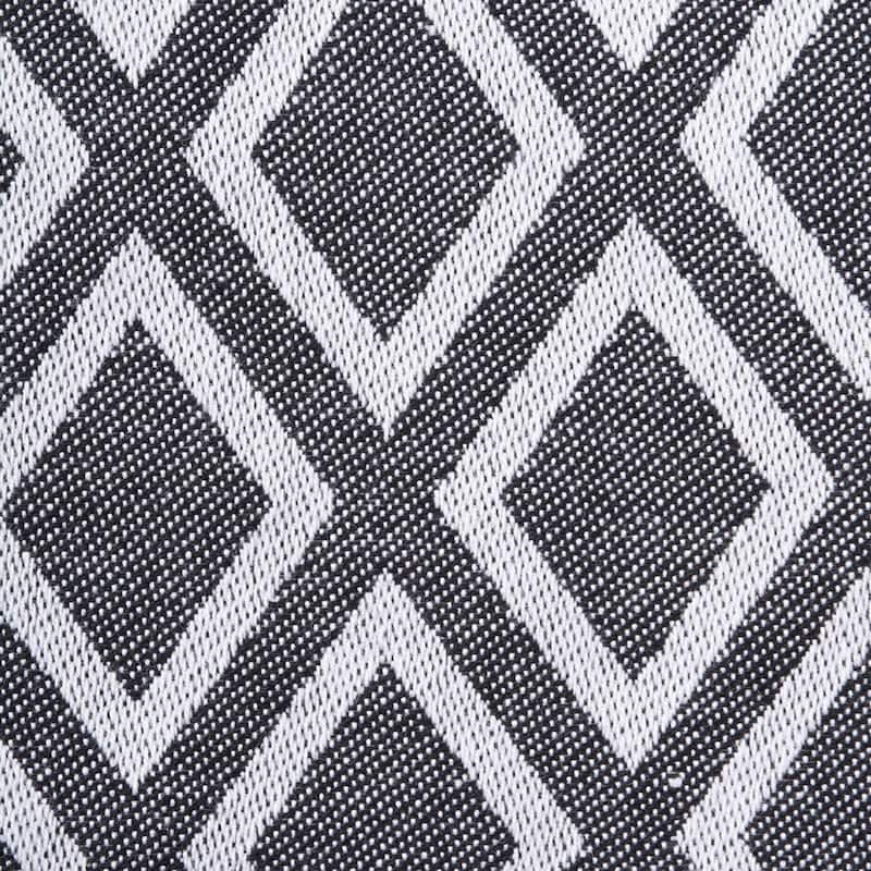 DII Black & White Table Runner