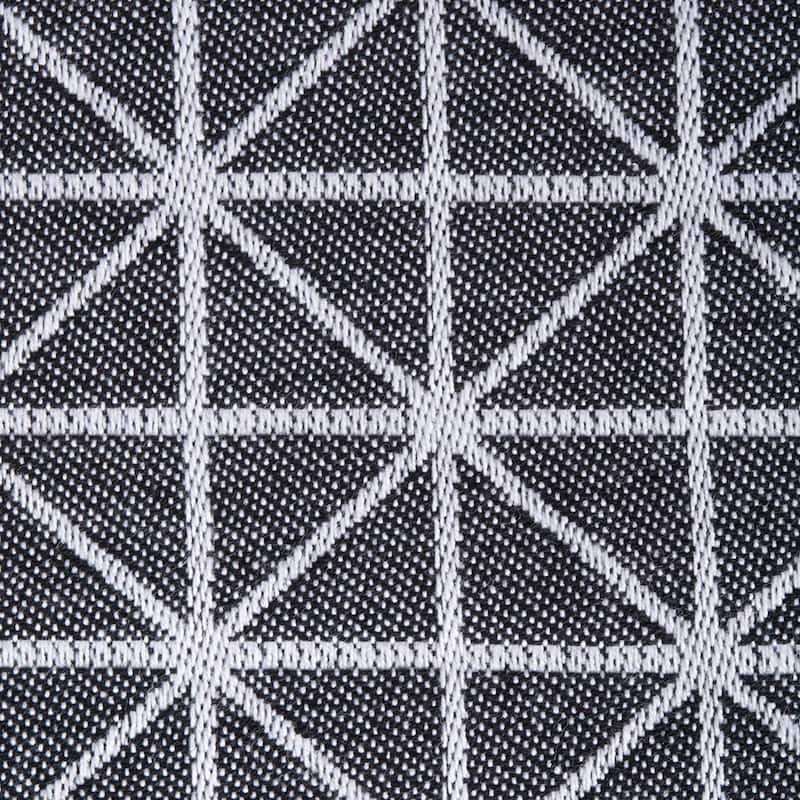DII Black & White Table Runner