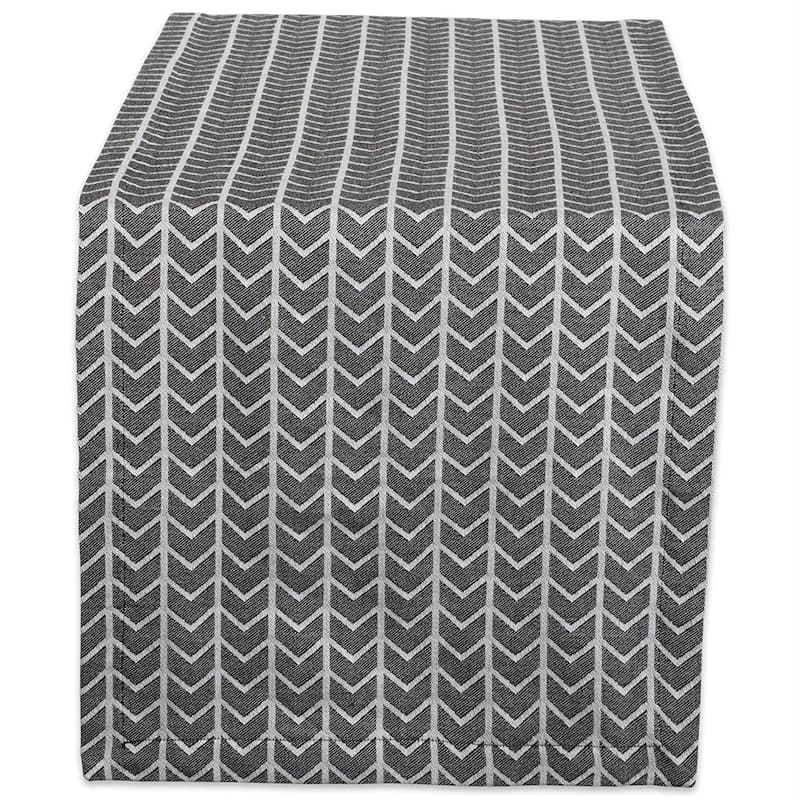 DII Black & White Table Runner