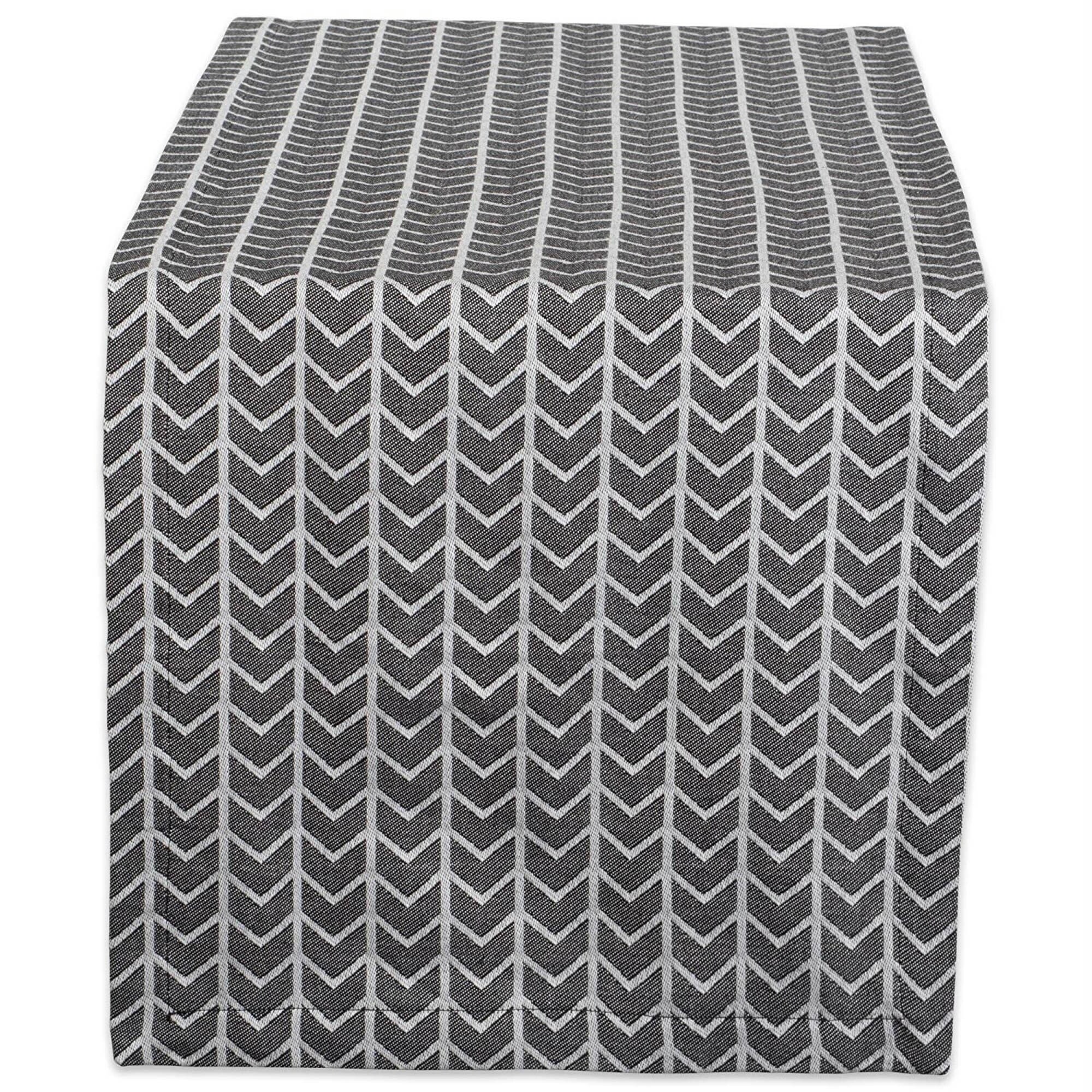 DII Black & White Table Runner