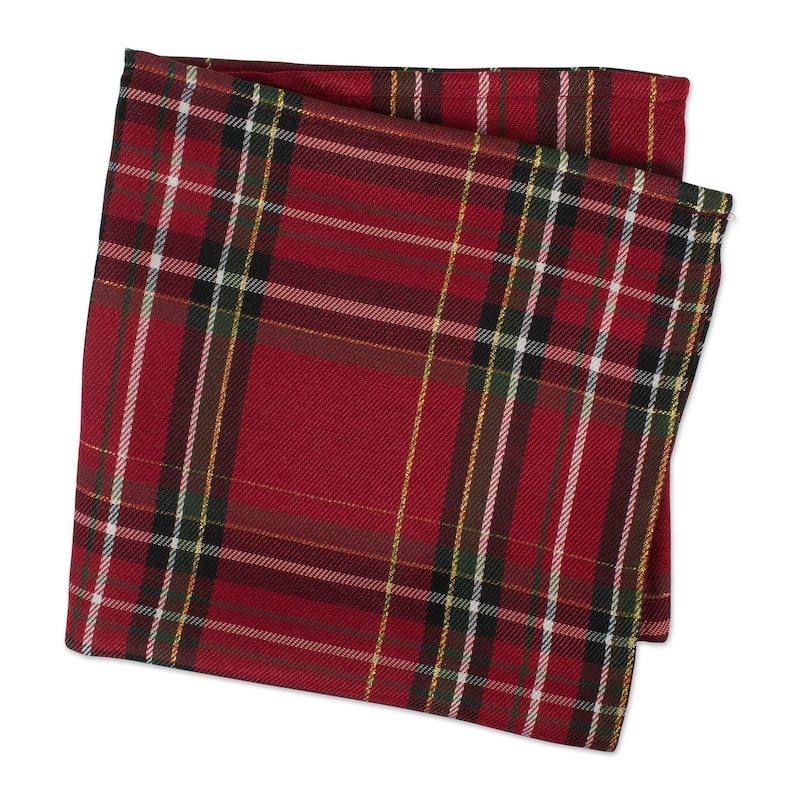 DII Cream Metallic Plaid Napkin (Set of 6)
