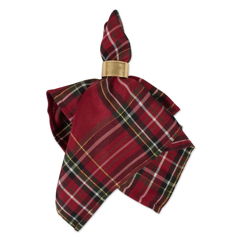 DII Cream Metallic Plaid Napkin (Set of 6)