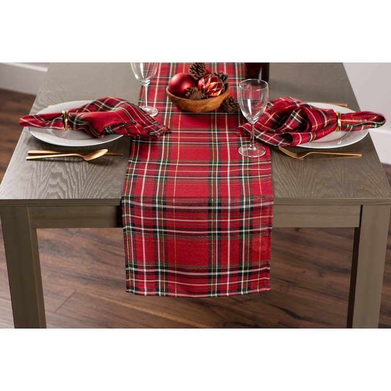 DII Cream Metallic Plaid Napkin (Set of 6)