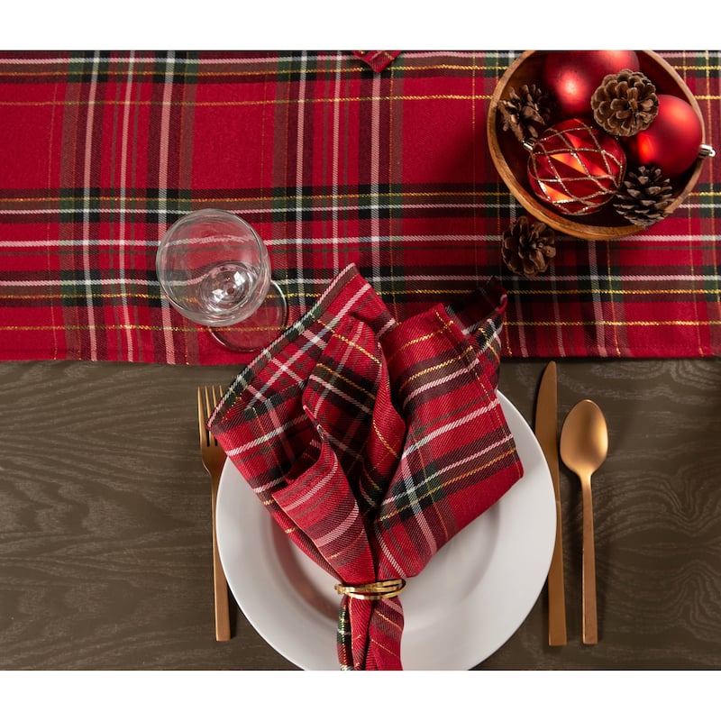 DII Holiday Plaid Tablecloth