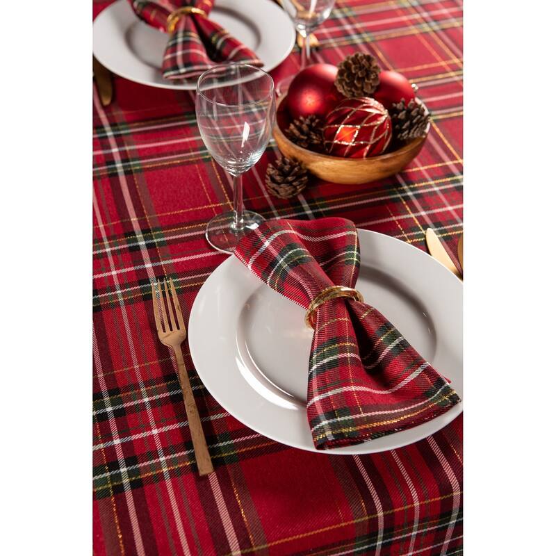 DII Holiday Plaid Tablecloth