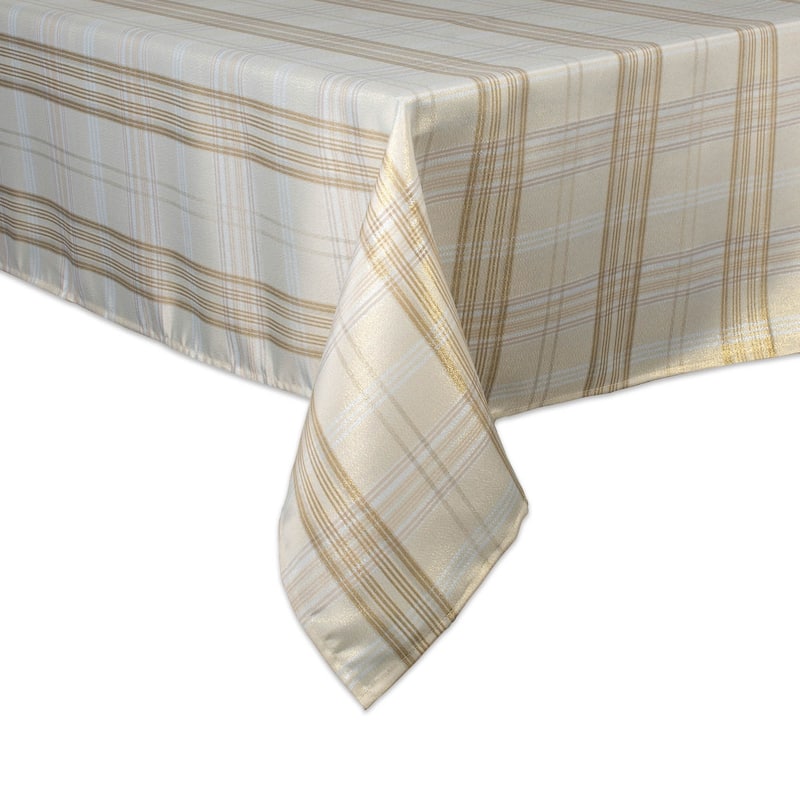 DII Holiday Plaid Tablecloth
