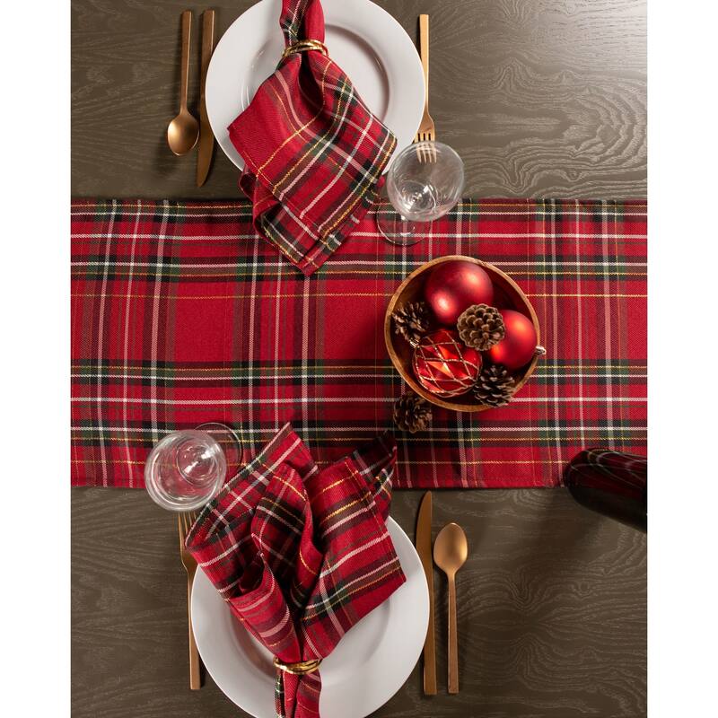 DII Holiday Plaid Tablecloth