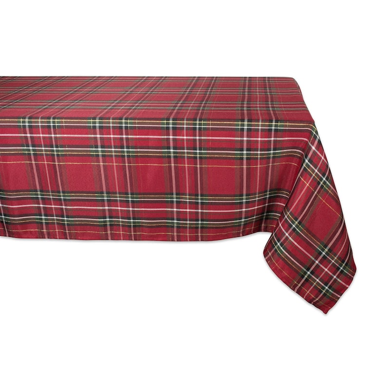 DII Holiday Plaid Tablecloth