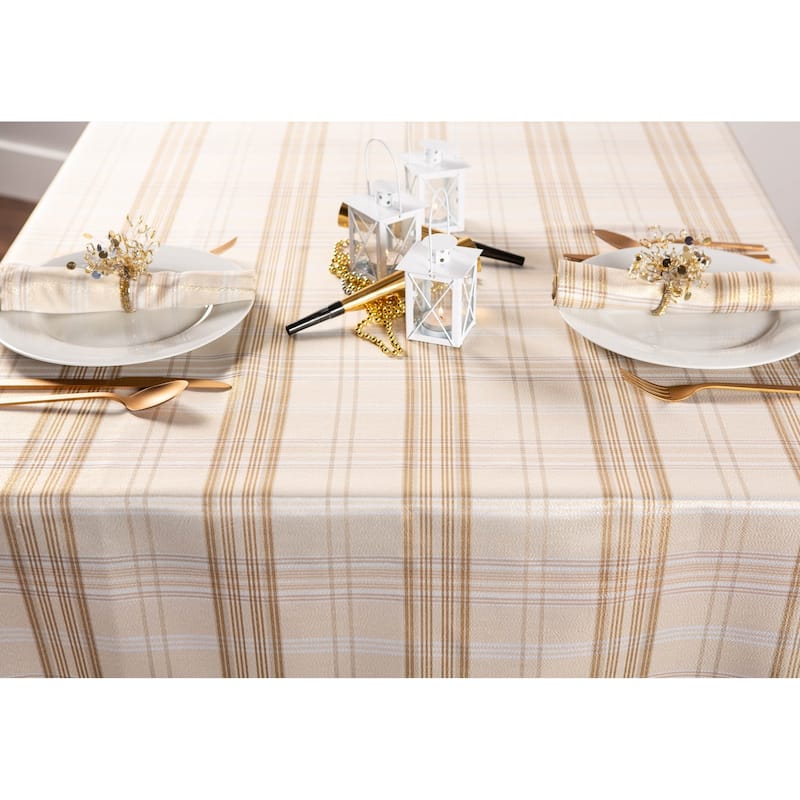 DII Holiday Plaid Tablecloth