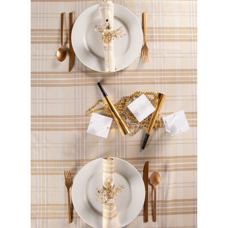 DII Holiday Plaid Tablecloth
