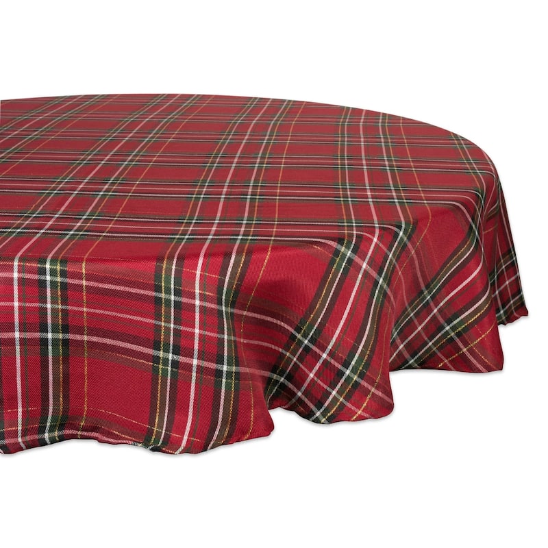 DII Holiday Plaid Tablecloth