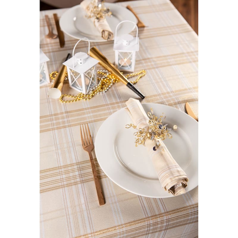 DII Holiday Plaid Tablecloth