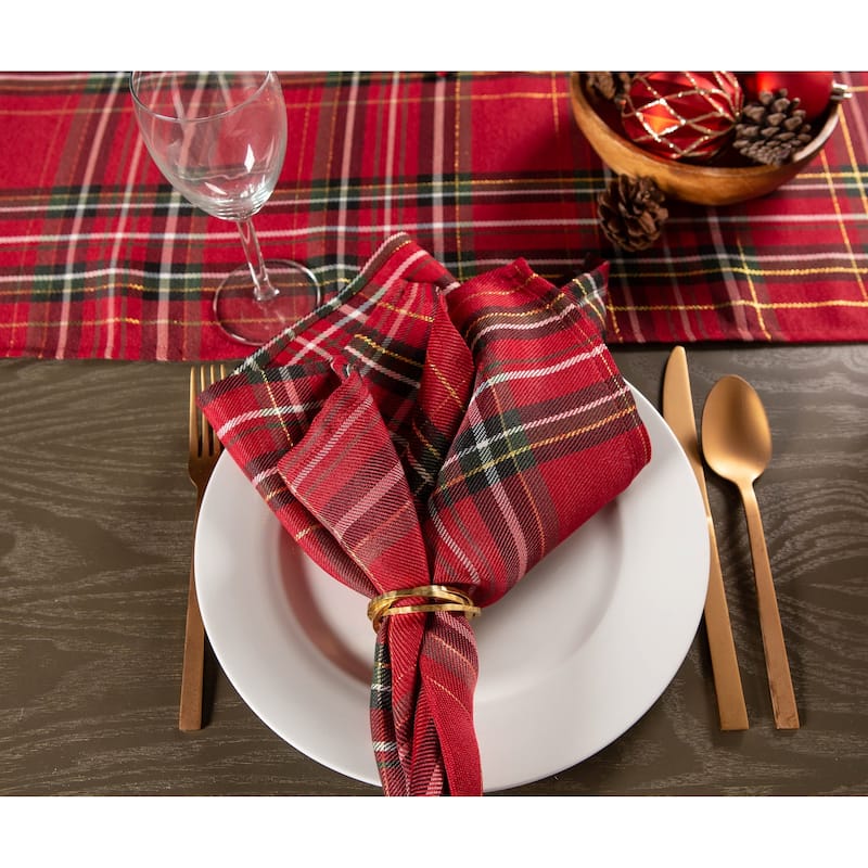 DII Holiday Plaid Tablecloth