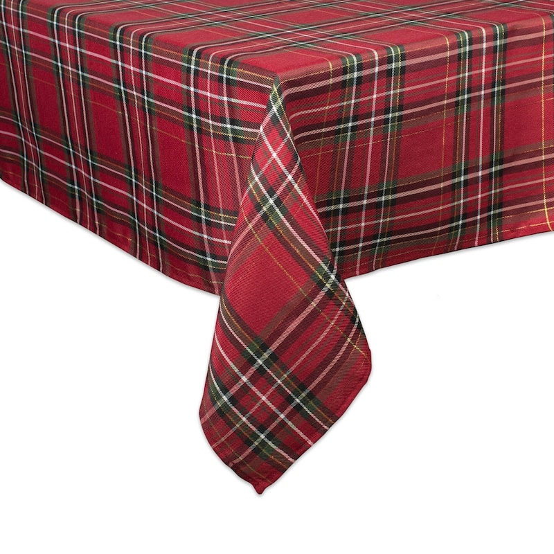 DII Holiday Plaid Tablecloth