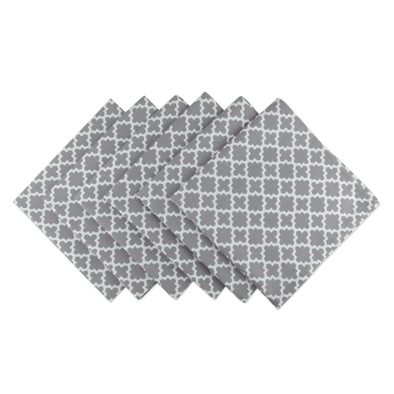 DII Nautical Blue Lattice Napkin (Set of 6) - Gray