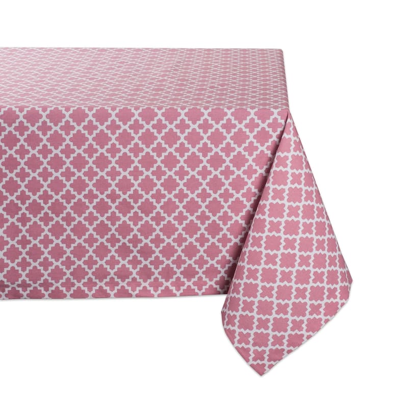 DII Lattice Table Topper - 60x120" - Rose Pink - Rectangle