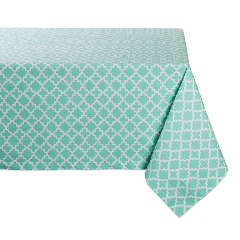 DII Lattice Table Topper - 60x120" - Aqua - Rectangle
