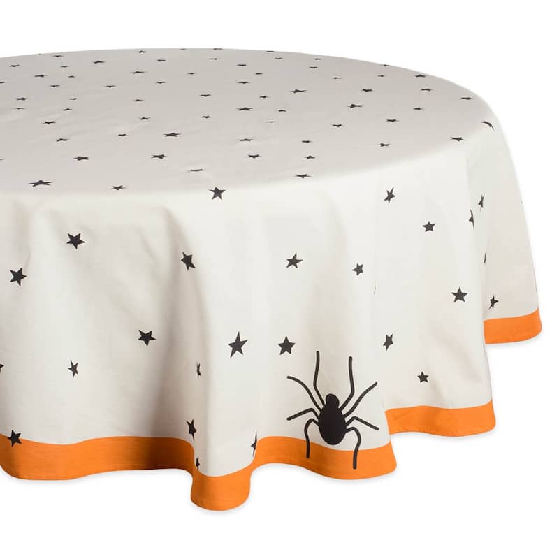 DII Haunted House Table Runner - 70" Round - Black Stars