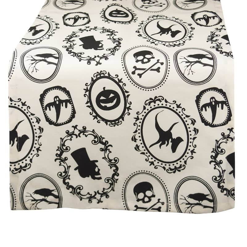 DII Haunted House Table Runner - 14x72" - Halloween Portrait