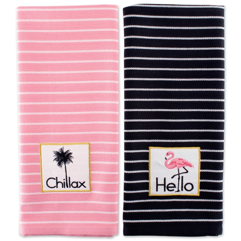 DII Summer Celebration Embellished Dishtowel (Set of 4)