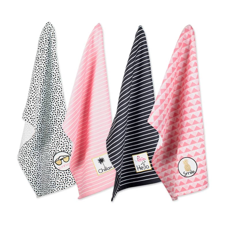 DII Summer Celebration Embellished Dishtowel (Set of 4)