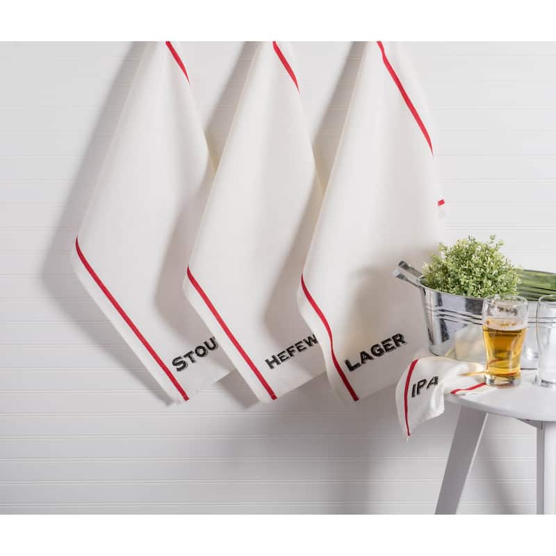 DII Summer Celebration Embellished Dishtowel (Set of 4)