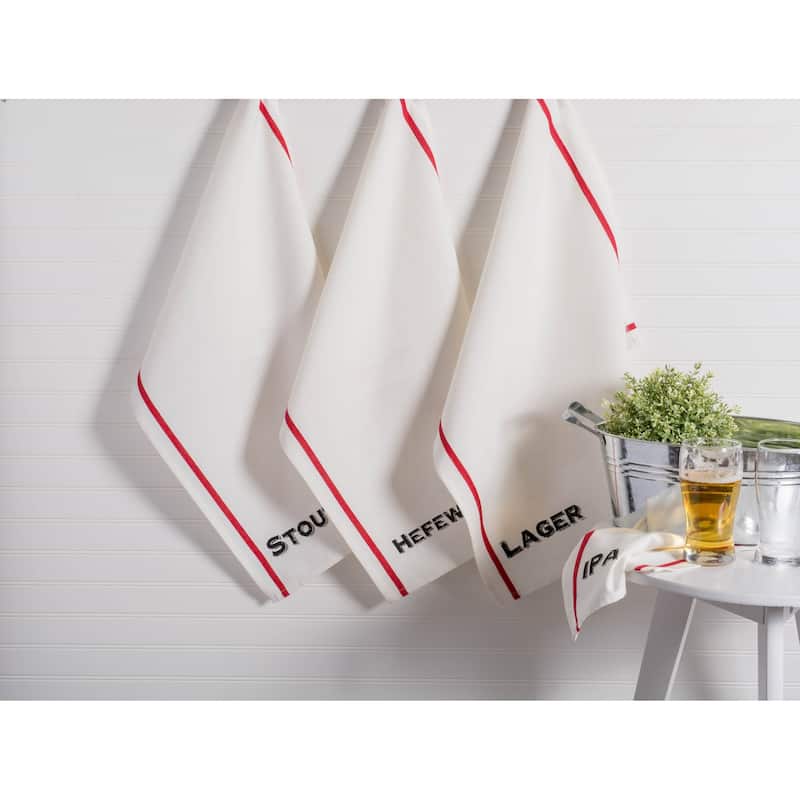 DII Summer Celebration Embellished Dishtowel (Set of 4)