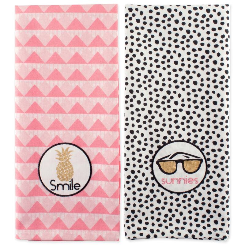 DII Summer Celebration Embellished Dishtowel (Set of 4)